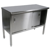 John Boos EBSS4-3060 Work Table Cabinet Base With Sliding Doors 60"W X 30"D