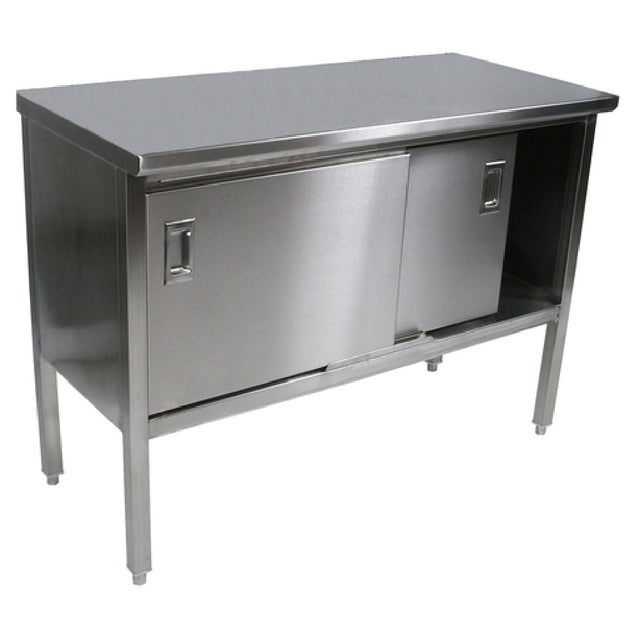 John Boos EBSS4-2472 Work Table Cabinet Base With Sliding Doors 72"W X 24"D