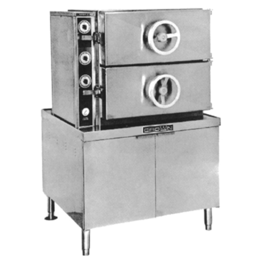 Crown Steam GDA-2_LP Do-All Dual-Pressure Steamer Gas (2) Compartments
