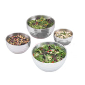 Vollrath 46584 Angled Beehive Insulated Double-Wall Bowl 1 Quart (.95L) 18/8 Stainless Steel With Mirror Exterior Finish & Satin Interior Finish