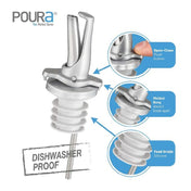 Krowne KR-SP12 Poura Speed Pourer Silver (pack Of 12)