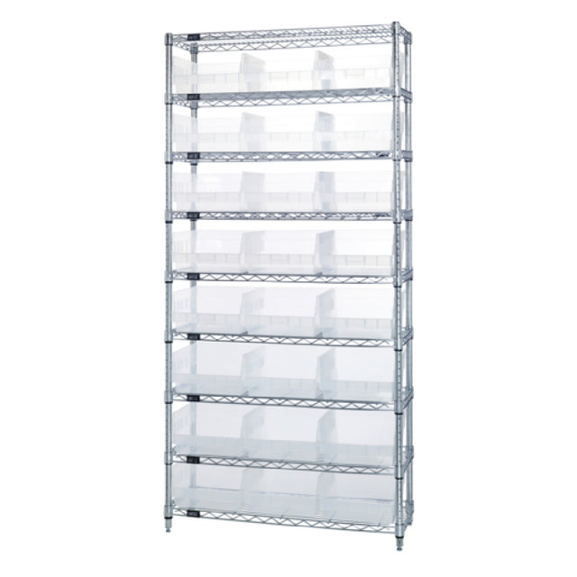 Quantum WR9-209CL Bin Wire Shelving System 36"W X 12"D X 74"H Overall Size 800 Lb. Capacity Per Shelf