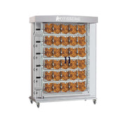 Rotisol FFS1425-6G-SS_NAT FauxFlame™ SPATCHCOCK Rotisserie Oven Gas Floor Model