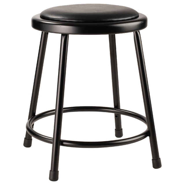 National Public Seating 6418 NPS® Vinyl Padded Steel Stool 18"H 14" Round Seat With 11-1/2" Dia. Vinyl Padding
