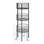 Hubert 23697 - Dump Bin Stand, 3-tier, 18" Dia. X 46"H Overall