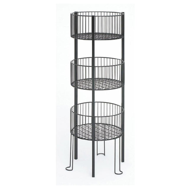 Hubert 23697 - Dump Bin Stand, 3-tier, 18" Dia. X 46"H Overall