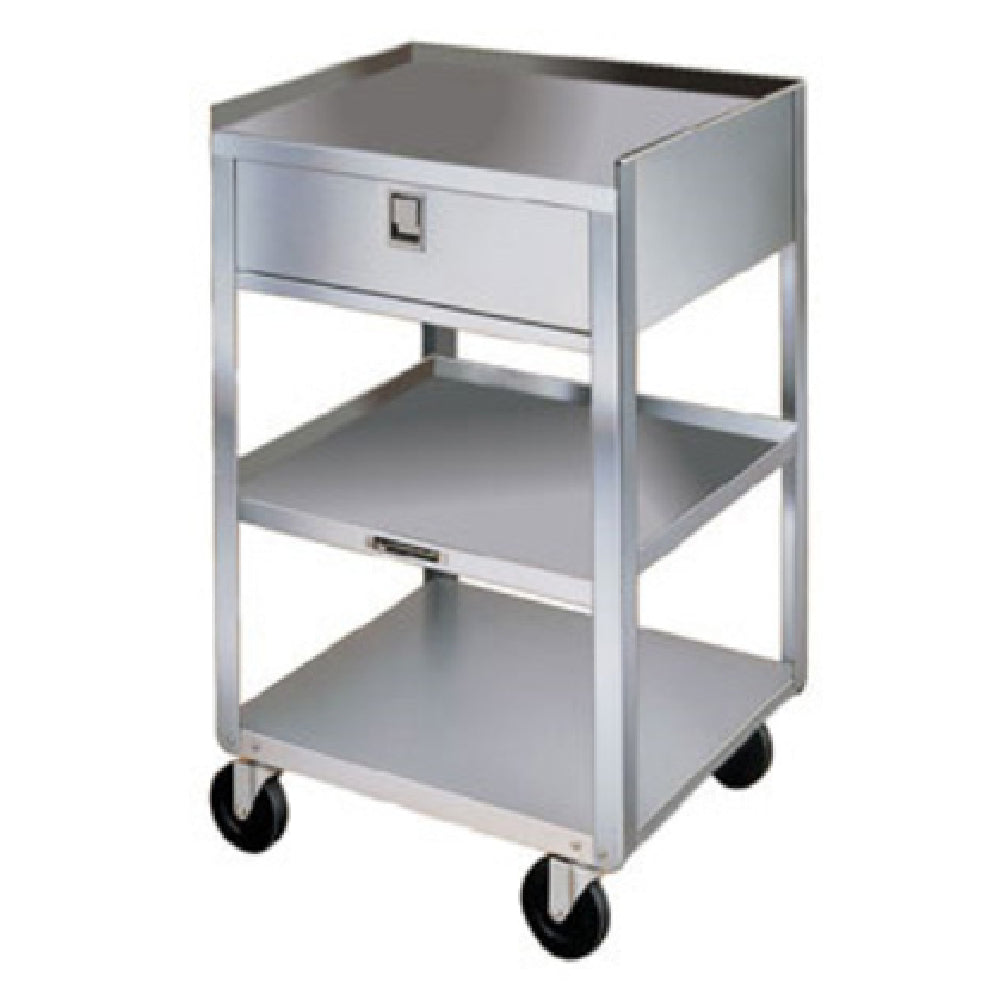 Lakeside 356 Equipment Stand Open Base With (3) Shelves & (1) Drawer 300 Lb. Weight Capacity