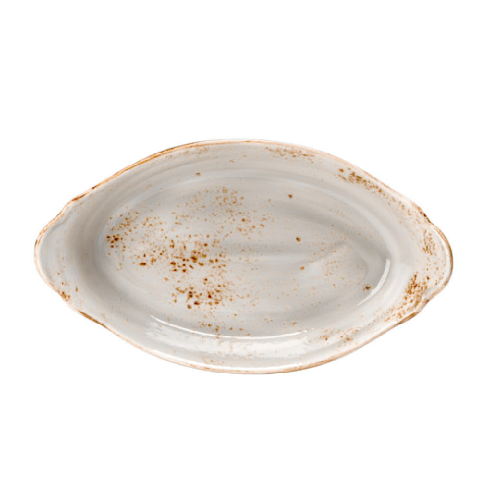 Steelite 11550321 Oval Earred Dish 1.125 Qt 13.5" X 7.5" X 2.625"