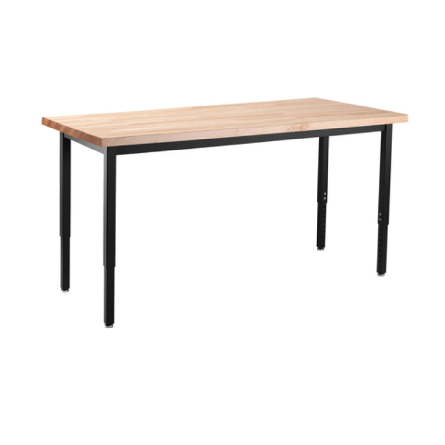 National Public Seating HDT3-2484B - NPS® Heavy Duty Steel Table, Butcherblock Top