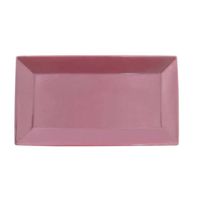 CAC China KC-12-PLM Color Arts Platter 10"L X 5-1/2"W X 3-1/4"H Rectangular