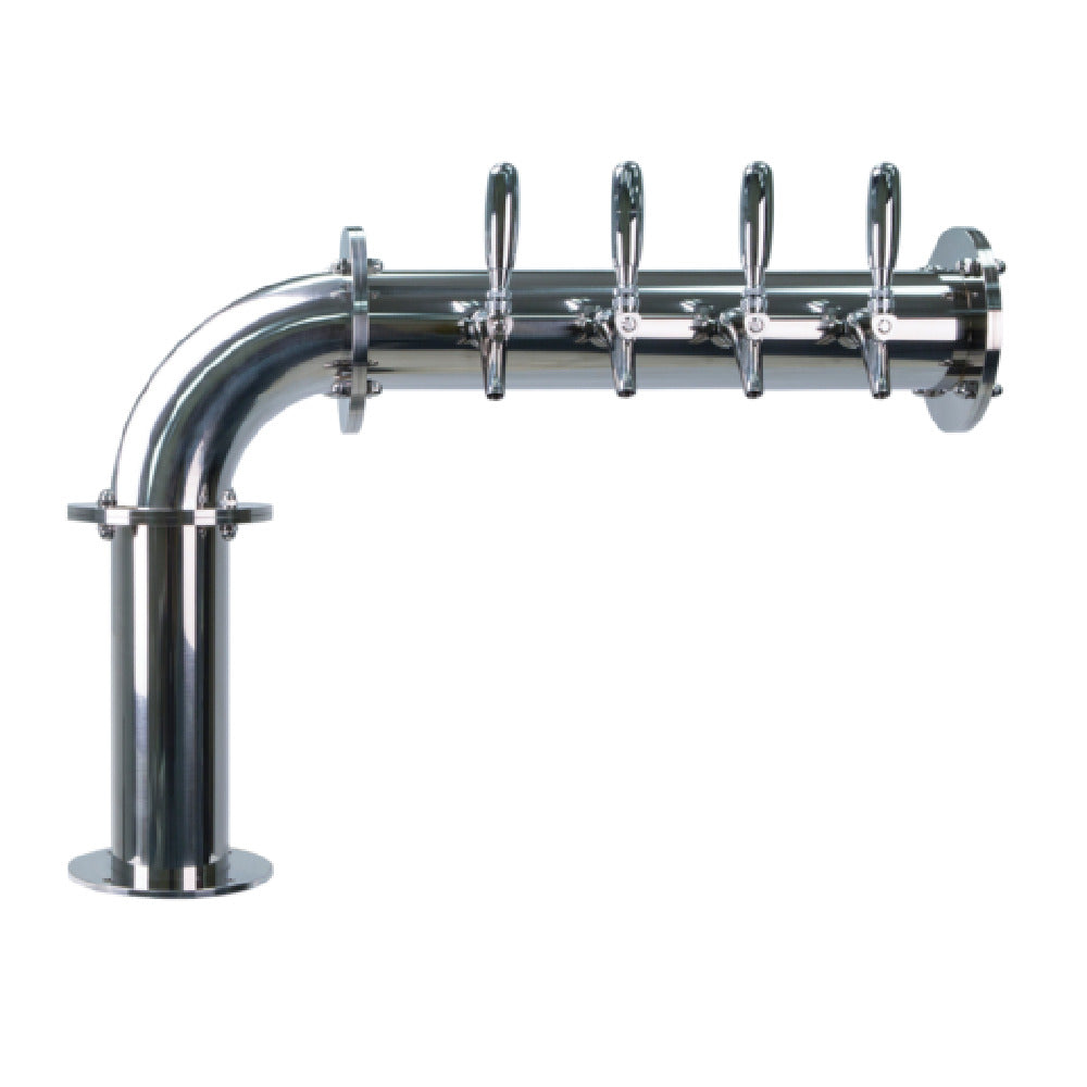 Micro Matic TT-L-4KR-11 Titan "L" Draft Tower (4) Faucets Polished Stainless Steel