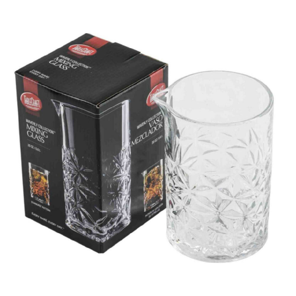 TableCraft Products 11699 - Waverly Collection Mixing Glass, 20 Oz., 4-1/8"W X 3-3/4"D X 5-3/4"H