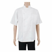 John Ritzenthaler Company RZSSWHLG Ritz® Kitchen Wears™ Chef's Coat 10-button Short Sleeve