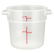 Winco PTRC-1 Storage Container 1 Qt. 5.13" X 6.13" X 4.88"H