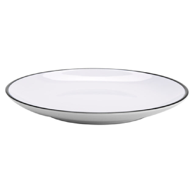 GET Enterprises CS-900-W/BK Settlement Bistro™ Enamelware Dinner Plate 9" Round