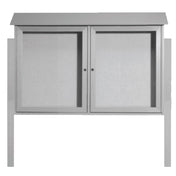 Aarco PLD3045-2DPP-2 Message Center 45"W X 30"H Freestanding