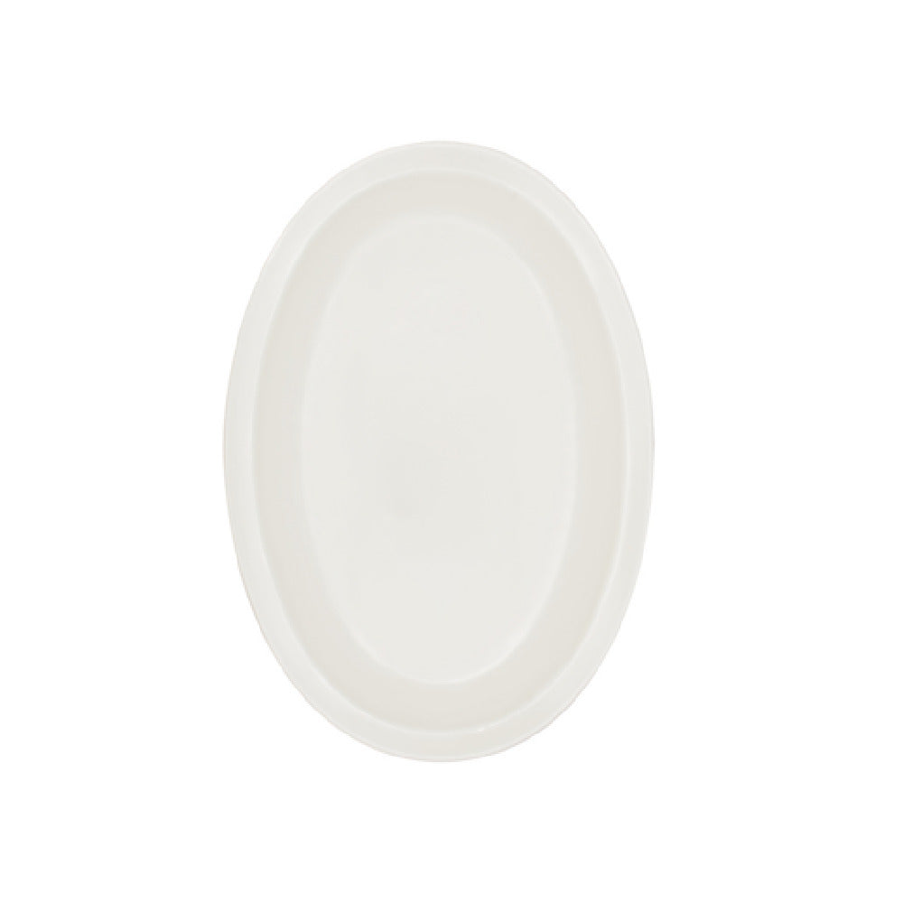 CAC China MLDNR-13 Dwight Oval Platter 11.5"W X 8"D X 1"H Narrow Rim(Sold By Case)