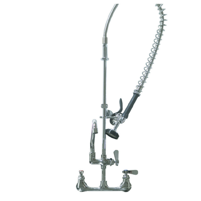 Hubert 118421 - Kratos Pre-Rinse Faucet With 8" Centers & 14" Add-On Faucet, Wall-mount