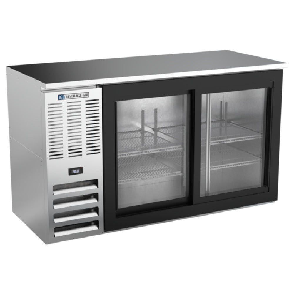 Beverage Air BBN58HC-GS-S - Refrigerated Back Bar Storage Cabinet, Two-section, 58"W X 25-1/4"D X 34"H