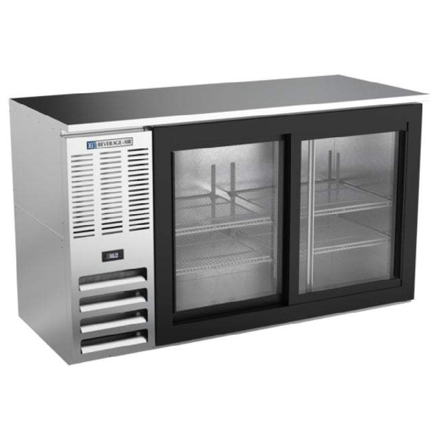 Beverage Air BBN58HC-GS-S - Refrigerated Back Bar Storage Cabinet, Two-section, 58"W X 25-1/4"D X 34"H