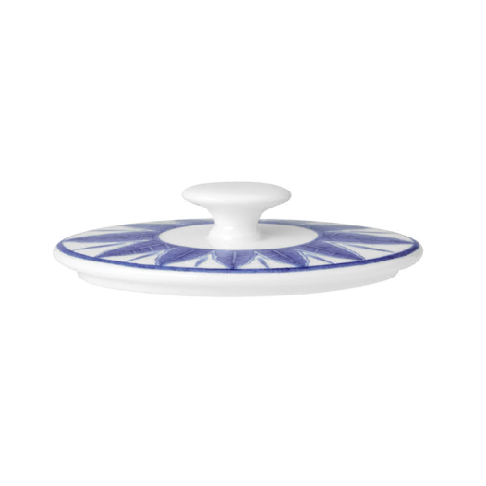 Steelite 82124AND0341 Oval Covered Sugar Lid Coupe 4.125" X 2.875" X 1.0" Sultans Garden Blue