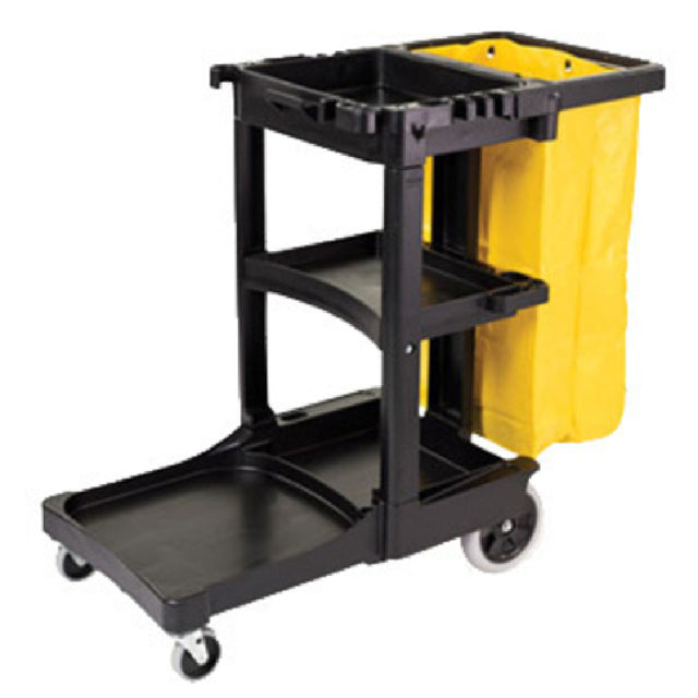 Rubbermaid FG617388BLA Cleaning Cart 46"L X 21-3/4"W X 38-3/8"H 5 Cu.ft. Storage Capacity