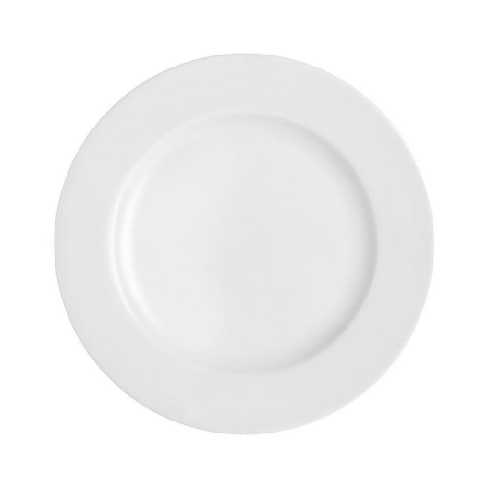 Arc Cardinal FP359 Arcoroc Aluminite Universal Rim Plate (D:10.25'') High Alumina Porcelain