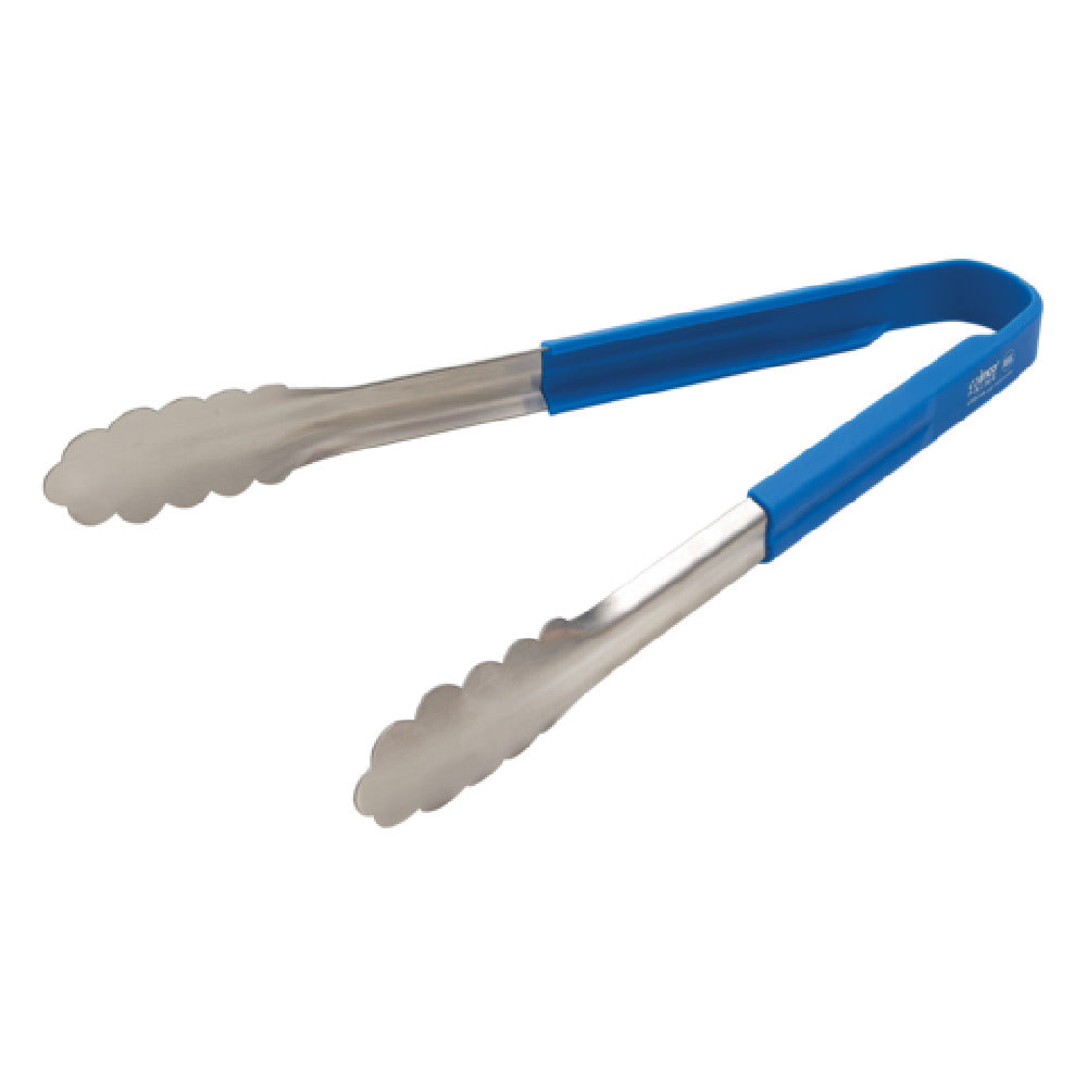 Winco UTSH-12B Utility Tongs 12" Blue Silicone Handle