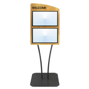 Hubert 99892 - Menu Board, 2-pocket, Floor Stand