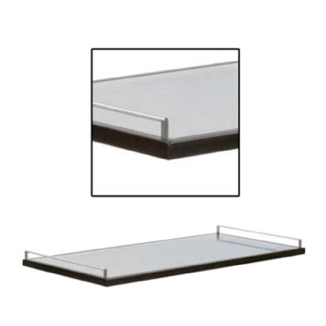 Forbes Industries 6022 Gallery Rails 2-sided (ends) Single Rail Brushed Stainless Steel