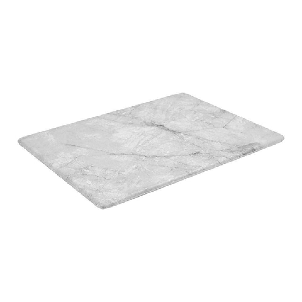 BauscherHepp TMA9640 Carrara Collection Marble Platter 15-3/4" X 11-4/5" X 9/16"H