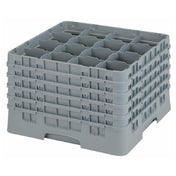 Cambro 16S1058151 Camrack® Glass Rack With (5) Soft Gray Extenders Full Size