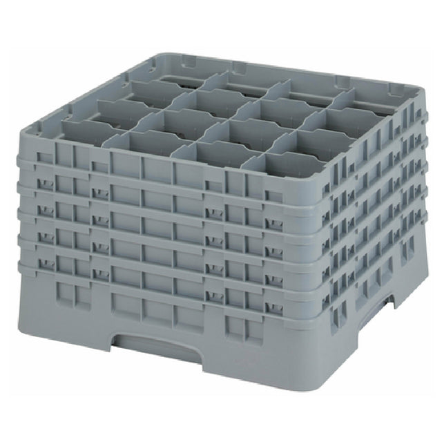 Cambro 16S1058151 Camrack® Glass Rack With (5) Soft Gray Extenders Full Size