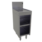 Glastender DBCA-12-LD Underbar Drainboard Open Front Cabinet Base 12"W X 19"D
