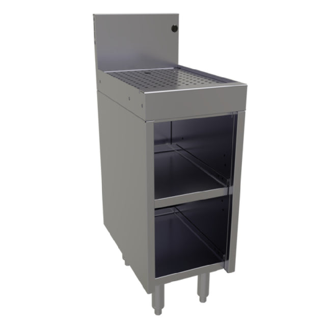 Glastender DBCA-12-LD Underbar Drainboard Open Front Cabinet Base 12"W X 19"D