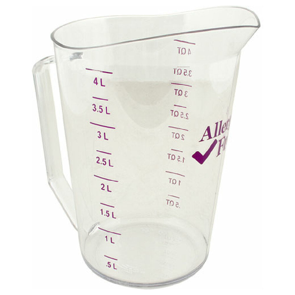 Cambro 400MCCW-441 4 Qt Measuring Cup Allergen Free