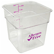 Cambro 4SFSCW441 4 Qt Camsquare Container Allergen Free Storage