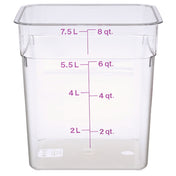 Cambro CAM8SFSCW441 8 Qt Camsquare Container Allergen Free Storage
