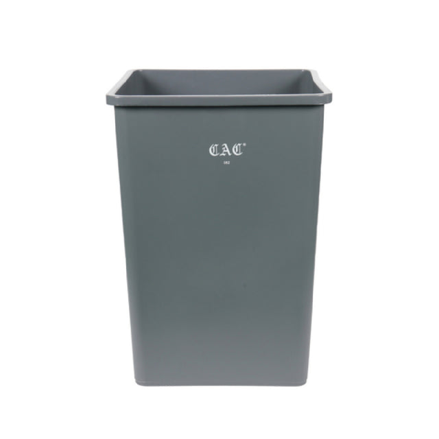 CAC China TCSQ-35GRY Trash Can 35 Gal. Square
