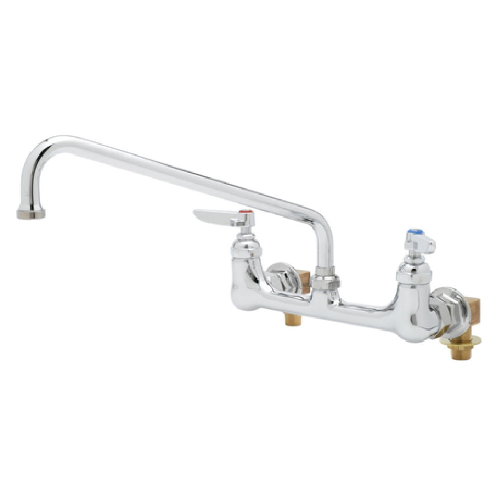T&S Brass B-0233 Sink Mixing Faucet 12" Swing Nozzle Wall Mounted