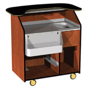 Lakeside 68400 Portable Bar 33"D X 44-1/2"W X 43-1/2"H Wood Laminate Construction With Stainless Steel Shelf