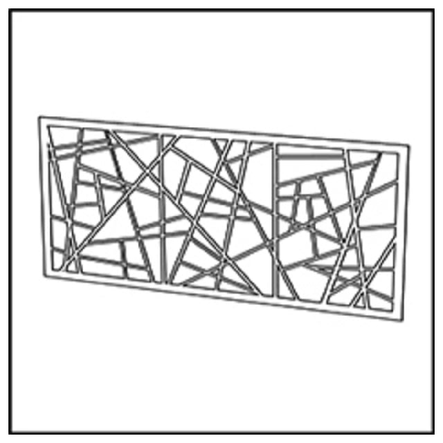 BauscherHepp VE-38036 Venta® Metal Panel With Cut-out Decor "BAMBOO" To Cover The Front Of The Buffet Table