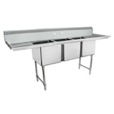 Empura EHD31620LR18 - Sink, 88"W X 25.5"D X 44.25"H, (3) Compartment
