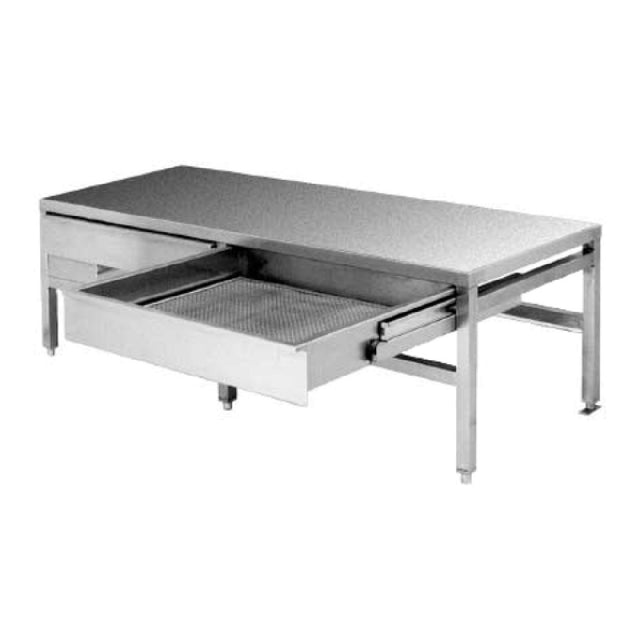 Cleveland ST42 Equipment Stand Open Base With Sliding Drain Drawer & Splash Screen