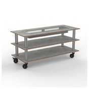 Steelite MGCMLD06GSXH - Modular Heat Table Grey Slate Brushed Stainless Steel, 71.0" X 29.5" X 95.5"