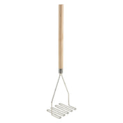 Winco PTM-24S Potato Masher 5-1/4" Square 24" Wood Handle