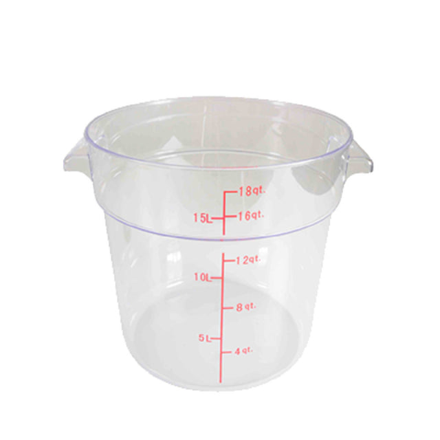 Thunder Group PLRFT318PC Food Storage Container 18 Quart Round