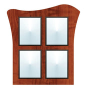Hubert 31075 - Menu Board, 4-pocket, Wall-mount