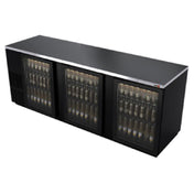 Fagor Refrigeration FBB-95G-N 19072198 Refrigerated Back Bar Cooler (3) Glass Doors With Black Frame