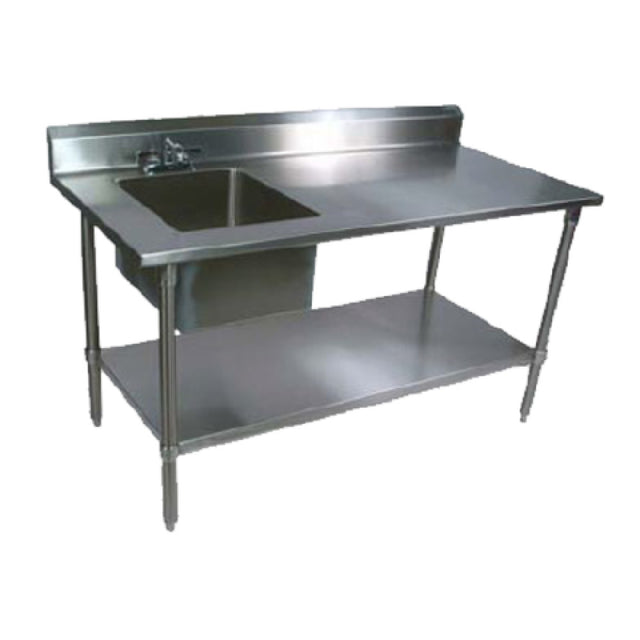 John Boos EPT6R5-3048GSK-L-X Work Table With Prep Sink 48"W X 30"D X 40-3/4"H Overall Size